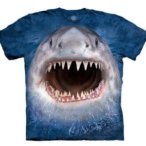 Wicked Nasty Shark Teeth Jaws Blue Aquatic Fish Tank The Mountain T-Shirt 4X